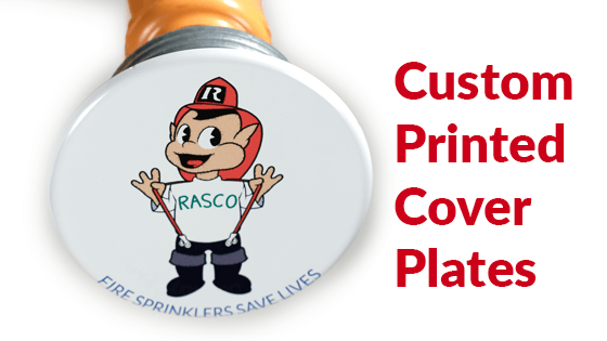 A graphic displaying a customer printed cover plate.